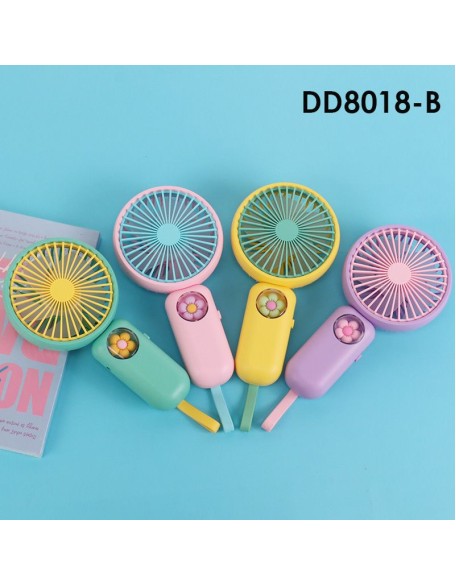 Çiçek Düğmeli Şarjlı Mini El Fanı – USB Sessiz ve Renkli Vantilatör (SummerFan Serisi)