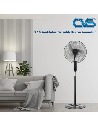 CVS DN-91032 Uzaktan Kumandalı 18” Ayaklı Vantilatör – Sessiz, 3 Kademeli, Zaman Ayarlı Fan