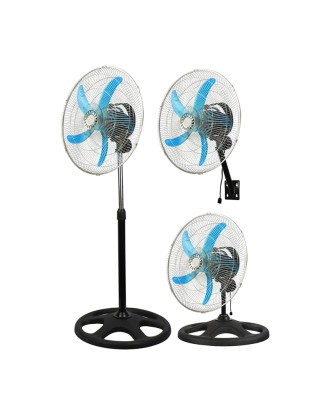 Kiwi 50 cm Endüstriyel Fan – 3’ü 1 Arada: Duvara Monte, Masa Üstü ve Ayaklı Kullanım
